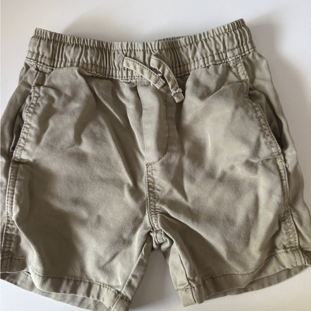 Zara kids green Elastic Drawstring Shorts